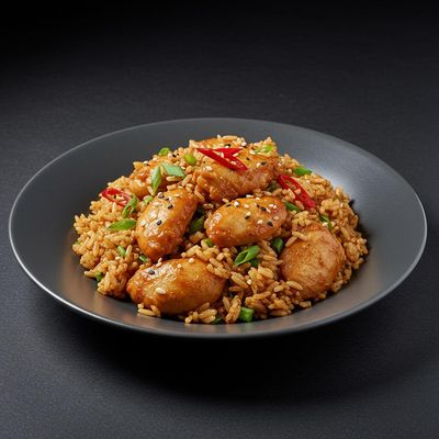 Italian Chicken Fried Rice (Italian Sauce)